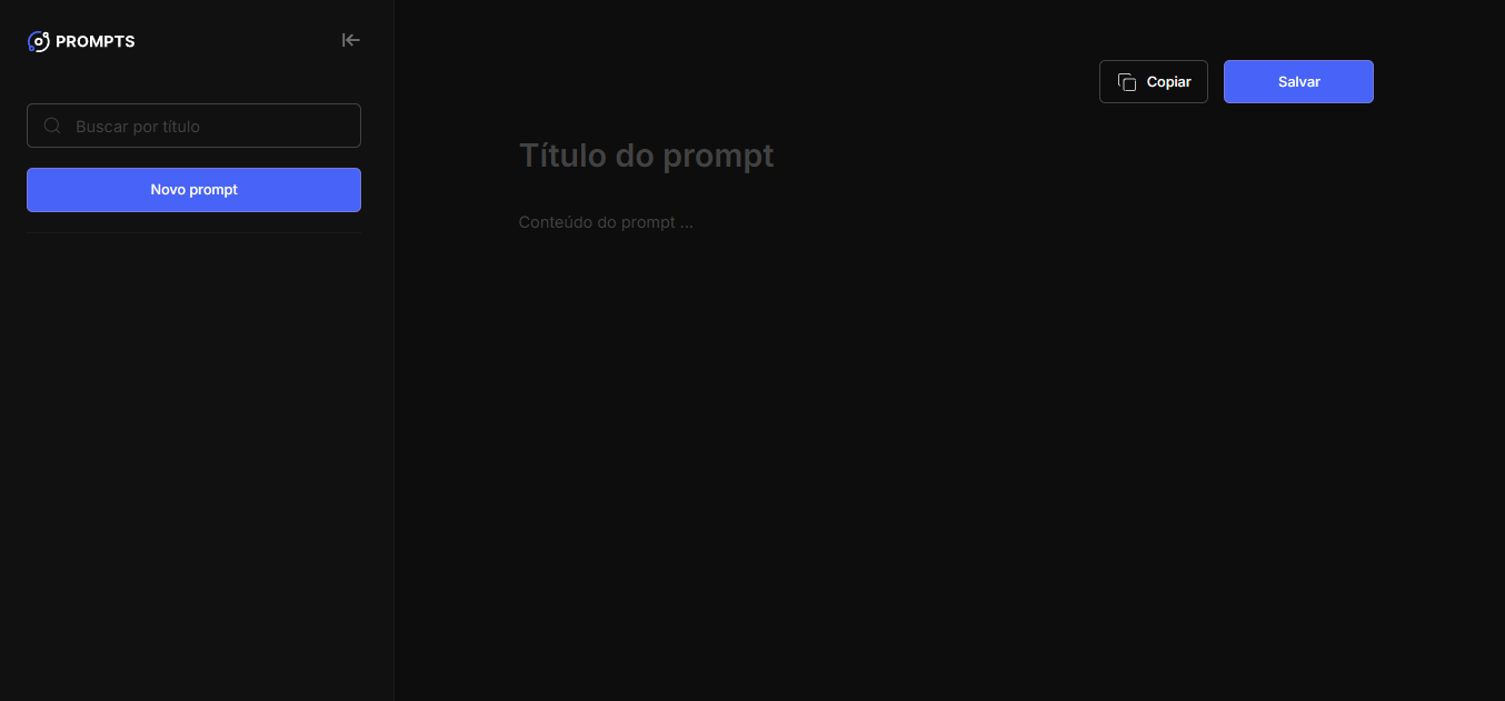 Projeto 2 - Prompts Manager